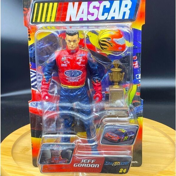 2003 6” figure of NASCAR’s Jeff Gordon w/championship trophy and helmet - Picture 1 of 8
